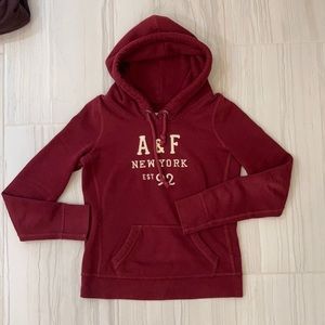 A&F hoodie in burgundy. Small.